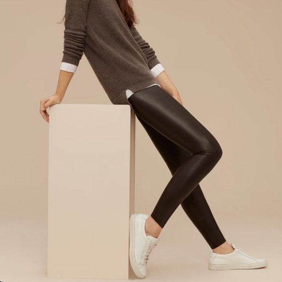 ARITZIA Wilfred Free Black Daria Faux Leather Leggings Sz Small - Picture 2 of 9